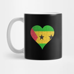 Sao Tomean Jigsaw Puzzle Heart Design - Gift for Sao Tomean With Sao Tome And Principe Roots Mug